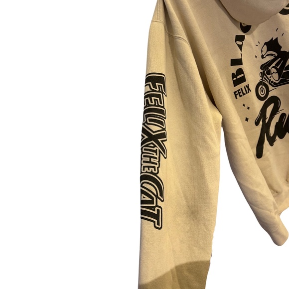 Felix the Cat Hoodie "Black Cats Rule" - Good Used Condition - Picture 3 of 8